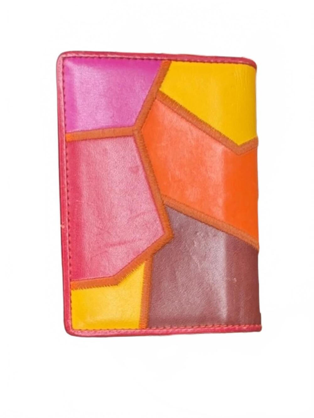 Yves Saint Laurent Vintage Color Block Leather Wallet